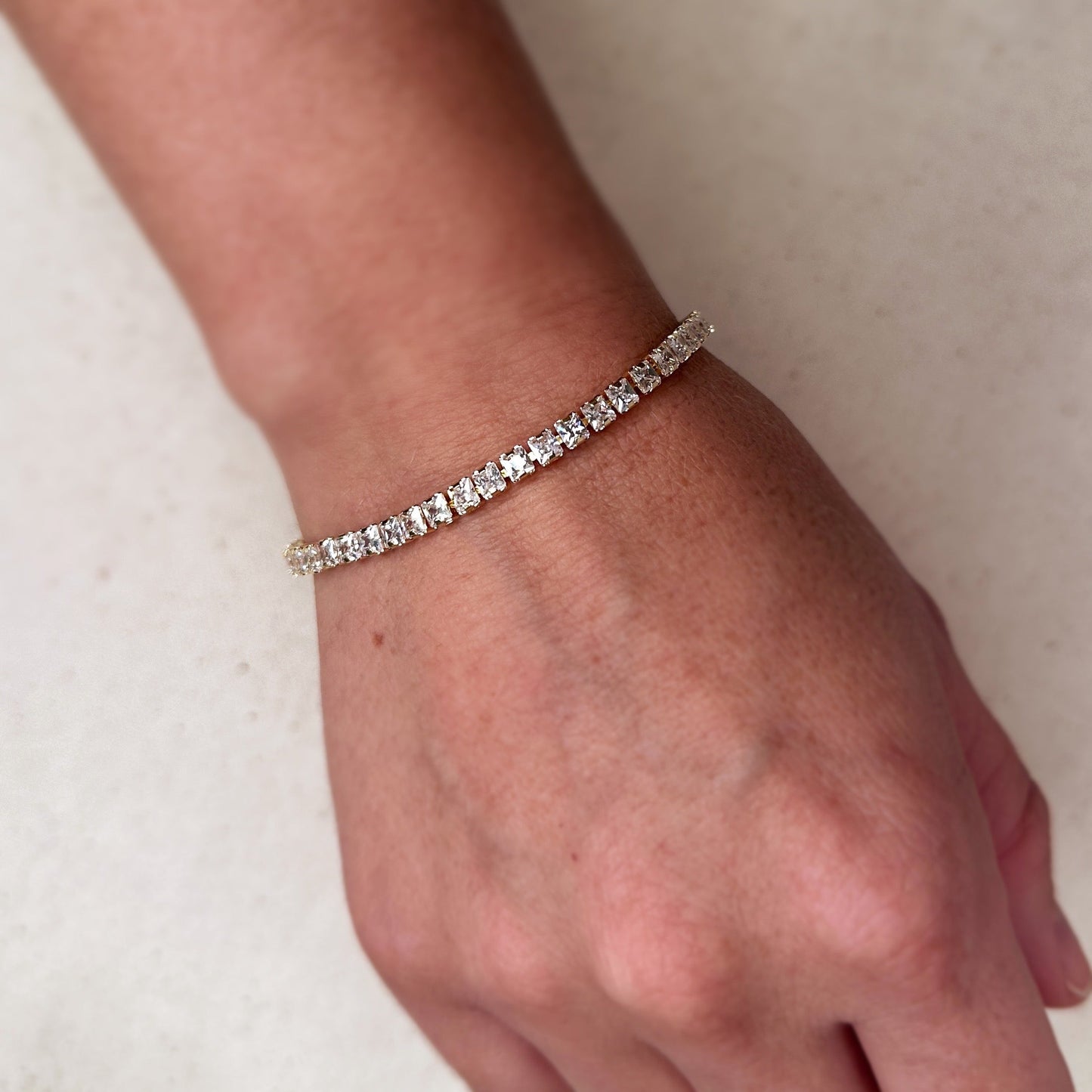 CZ Tennis Bracelet for Women - Sparkling Diamond Look Chain | Adjustable Luxury Jewelry