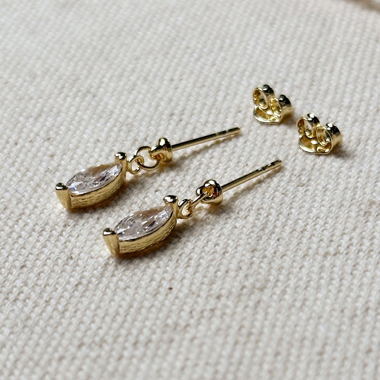 Marquise CZ Earrings - Sparkling Diamond-Look Studs for Women