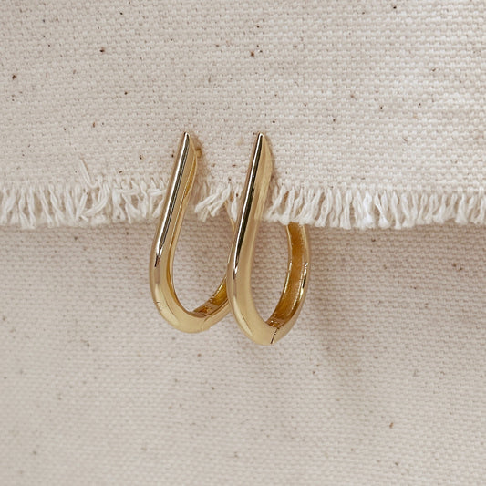 Teardrop Hoop Earrings - Waterproof Statement Jewelry for Women