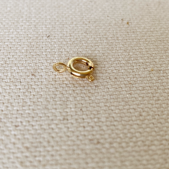 GoldFi 6 Pcs bag 18k Gold Filled Spring Ring Clasp 6mm Size Component Parts Jewelry Making
