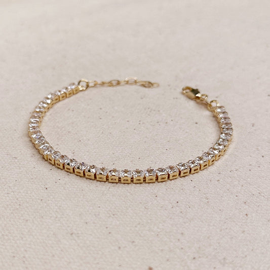 CZ Tennis Bracelet for Women - Sparkling Diamond Look Chain | Adjustable Luxury Jewelry