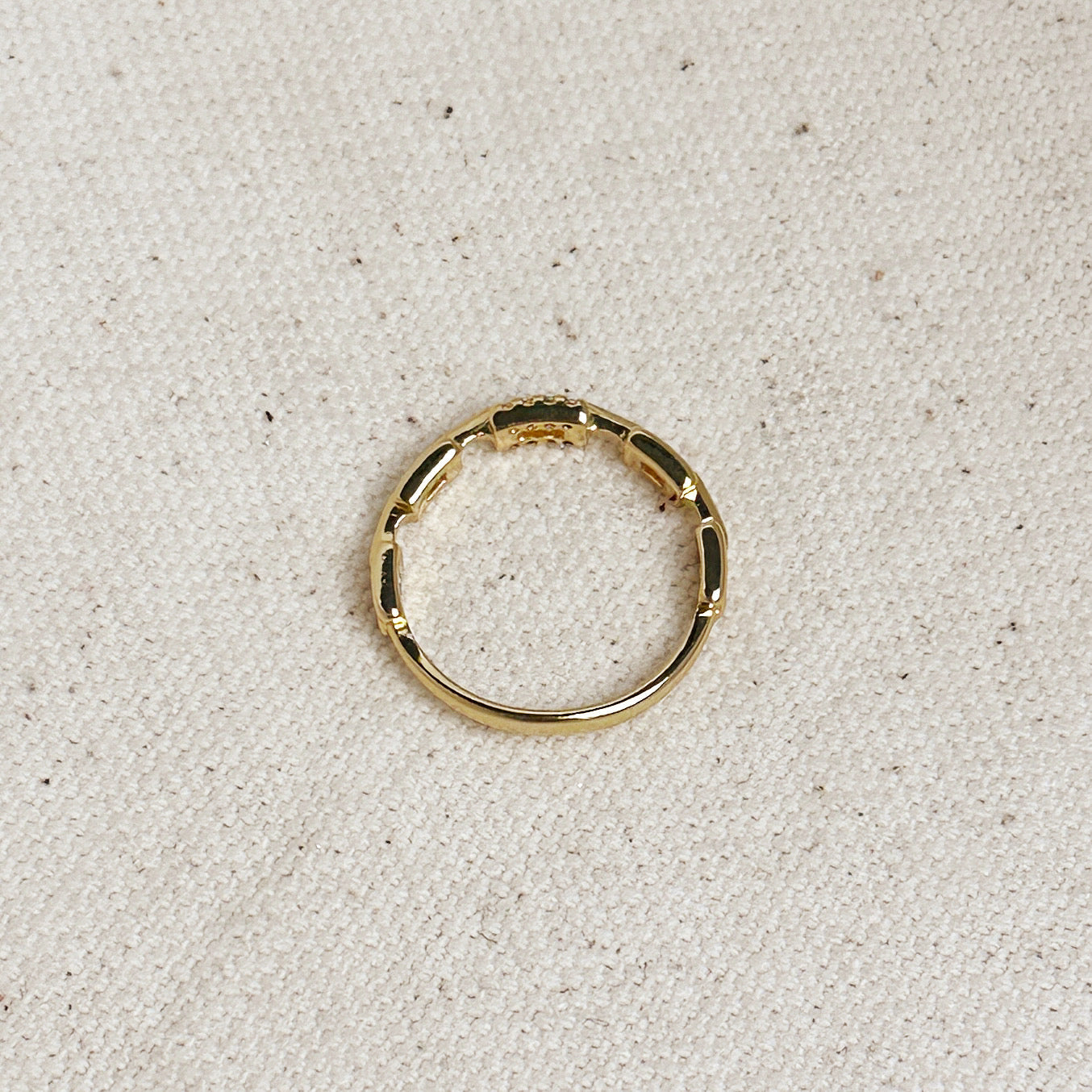 Chain Link CZ Ring for Women - Statement Jewelry | Hypoallergenic & Waterproof