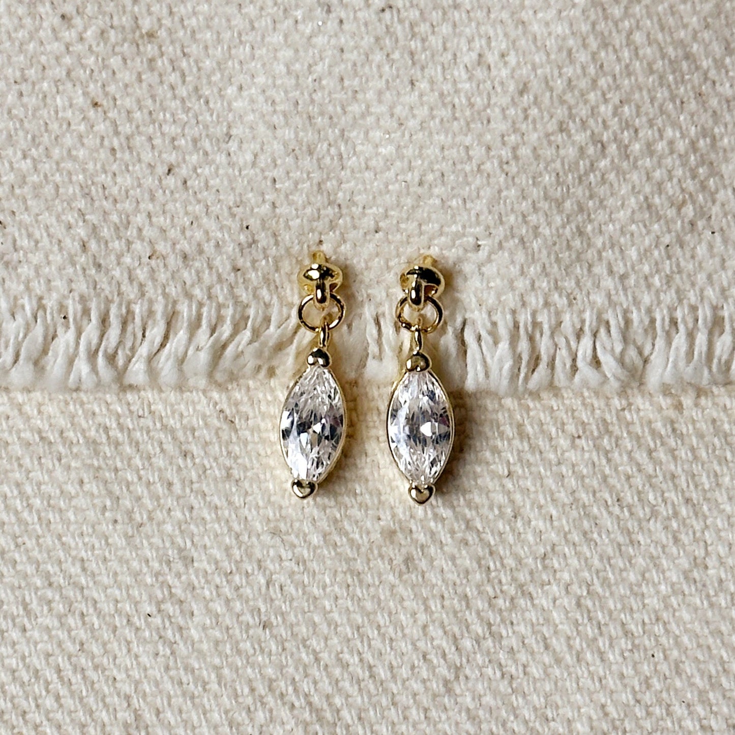 Marquise CZ Earrings - Sparkling Diamond-Look Studs for Women