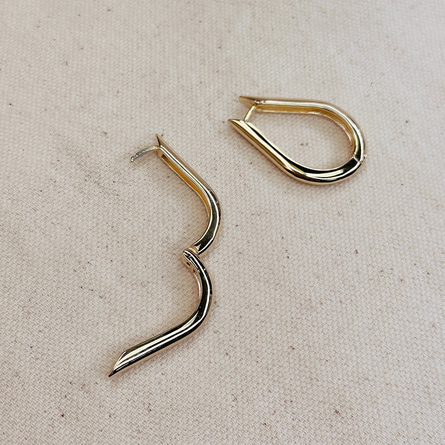 Teardrop Hoop Earrings - Waterproof Statement Jewelry for Women