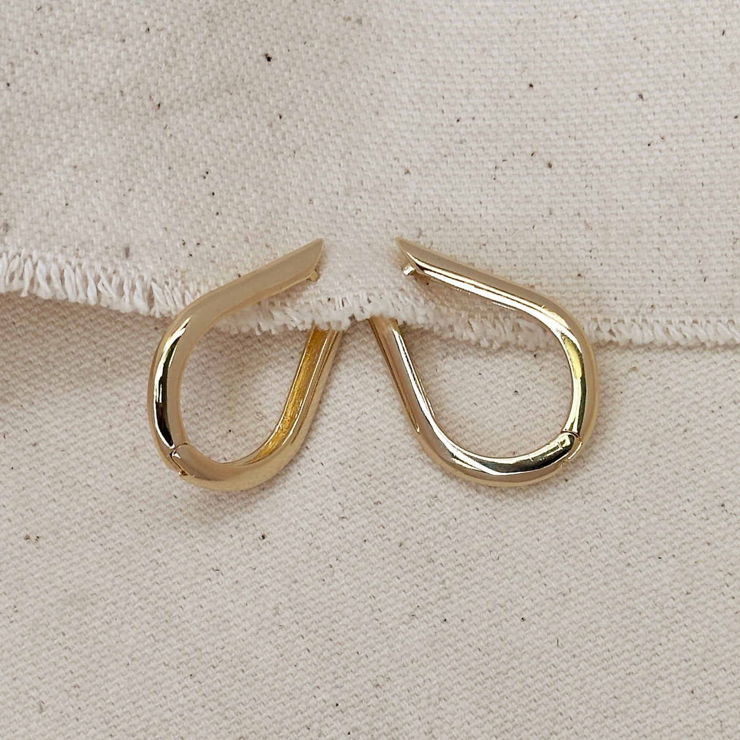 Teardrop Hoop Earrings - Waterproof Statement Jewelry for Women