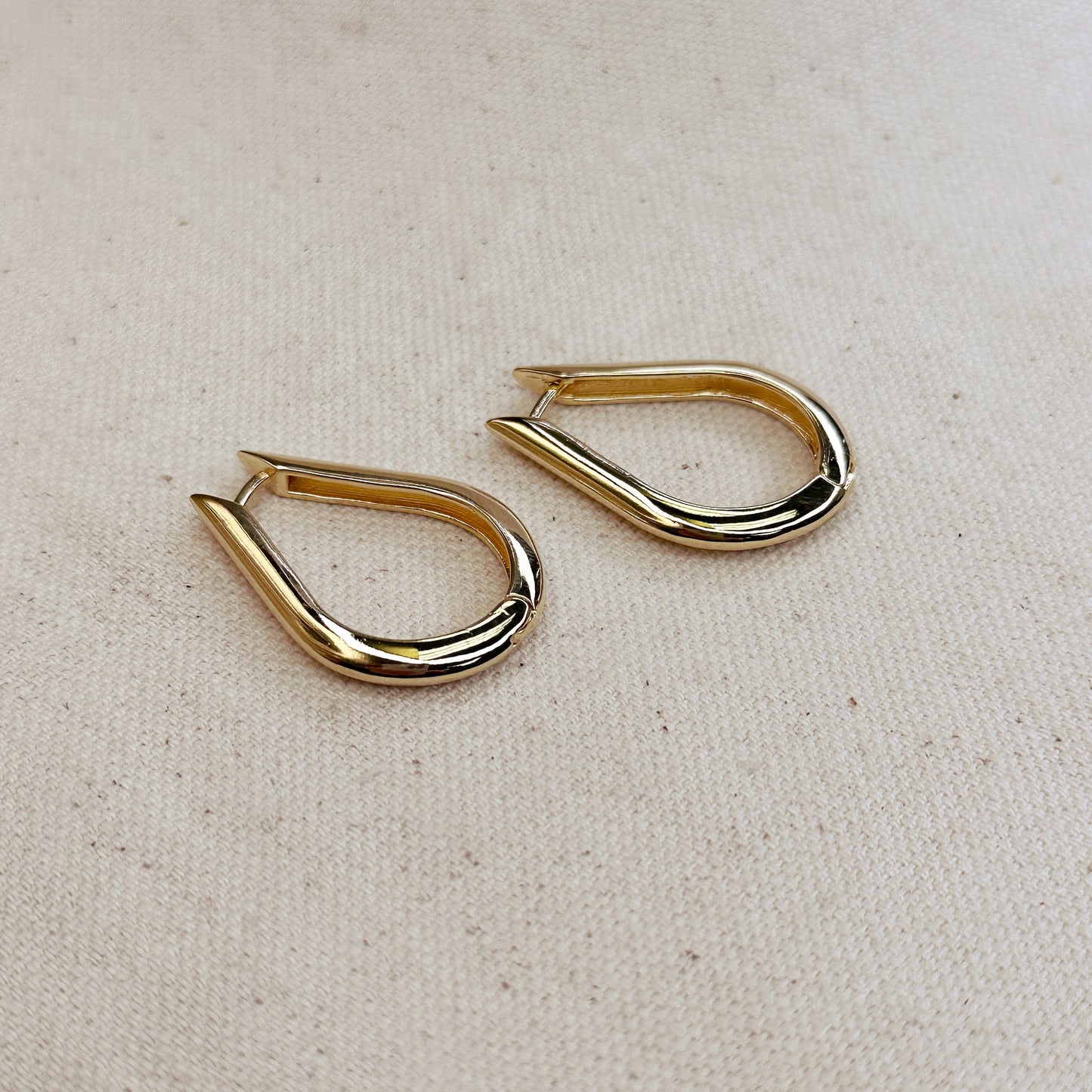 Teardrop Hoop Earrings - Waterproof Statement Jewelry for Women