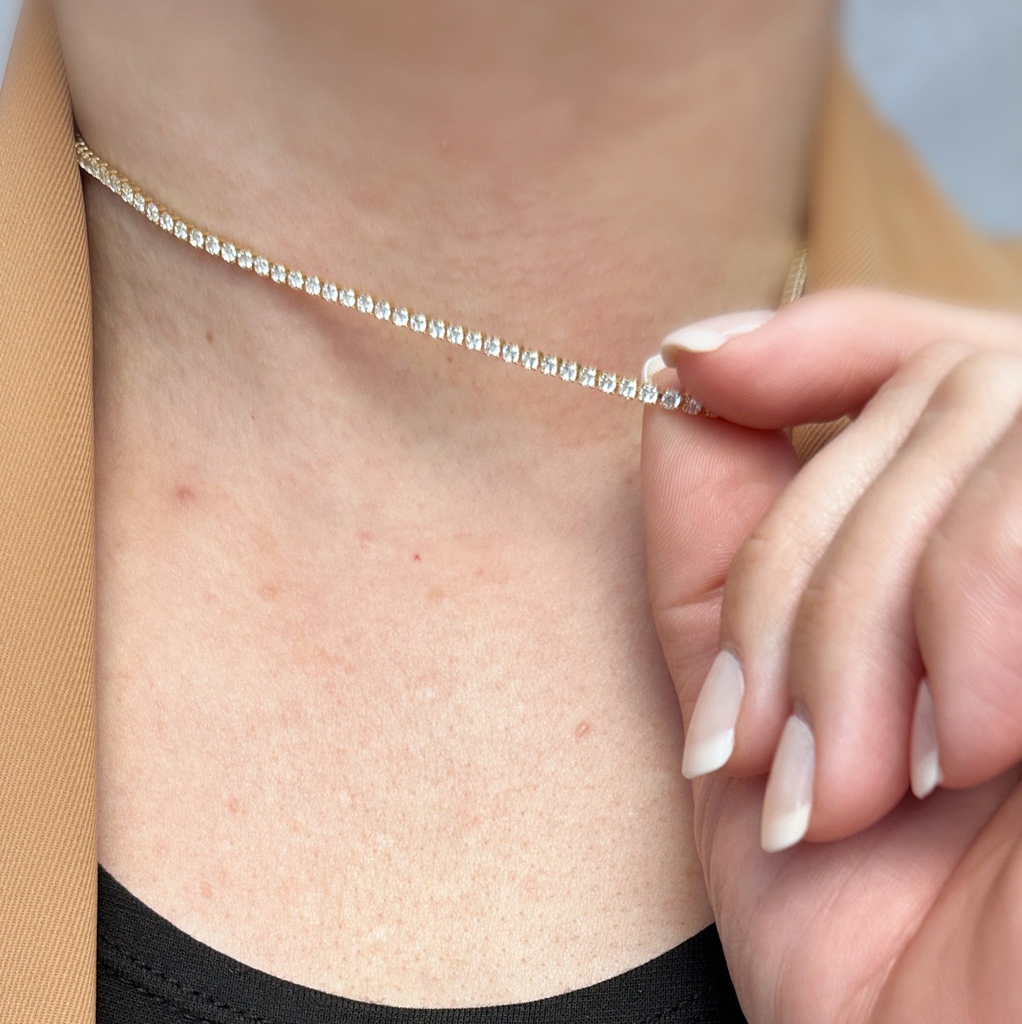 Tennis Necklace for Women - CZ Diamond Necklace | Luxury Jewelry