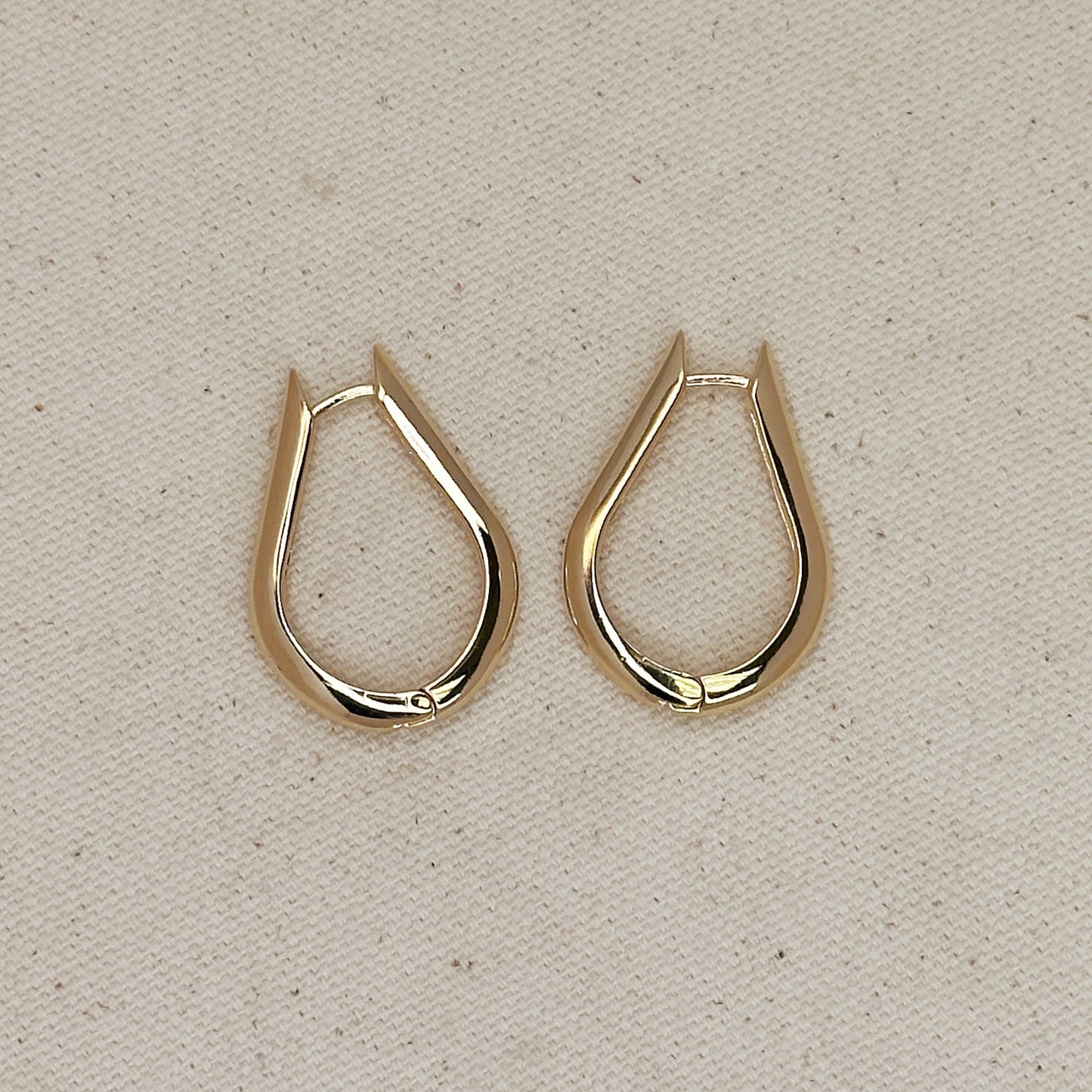 Teardrop Hoop Earrings - Waterproof Statement Jewelry for Women