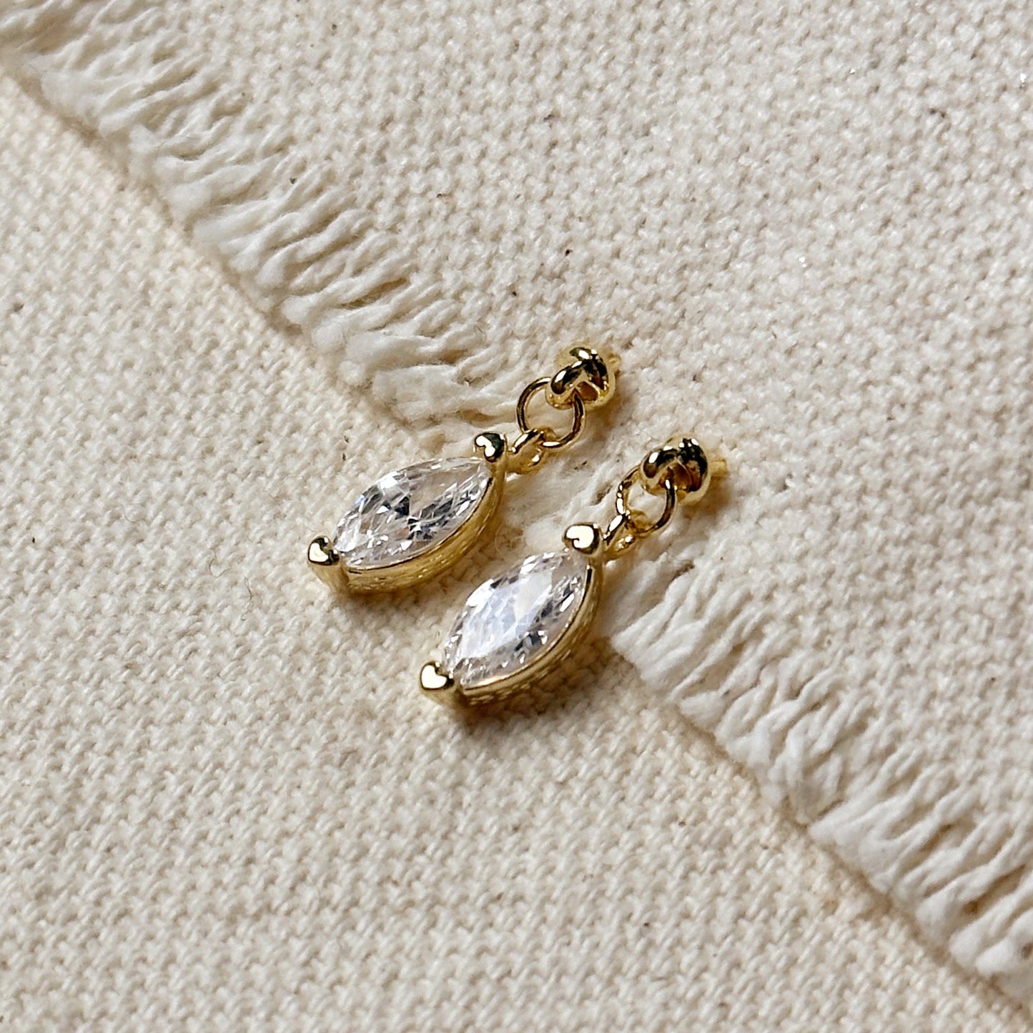 Marquise CZ Earrings - Sparkling Diamond-Look Studs for Women