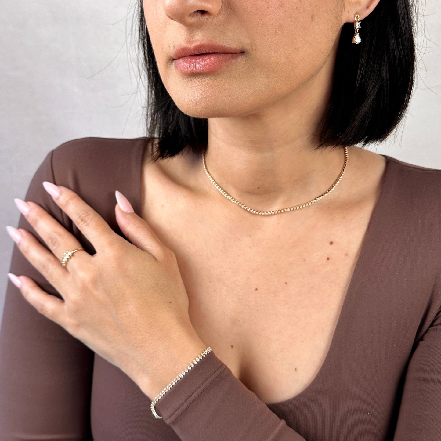 Marquise Tennis Necklace | AAAAA Cubic Zirconia | Luxury Women's Jewelry