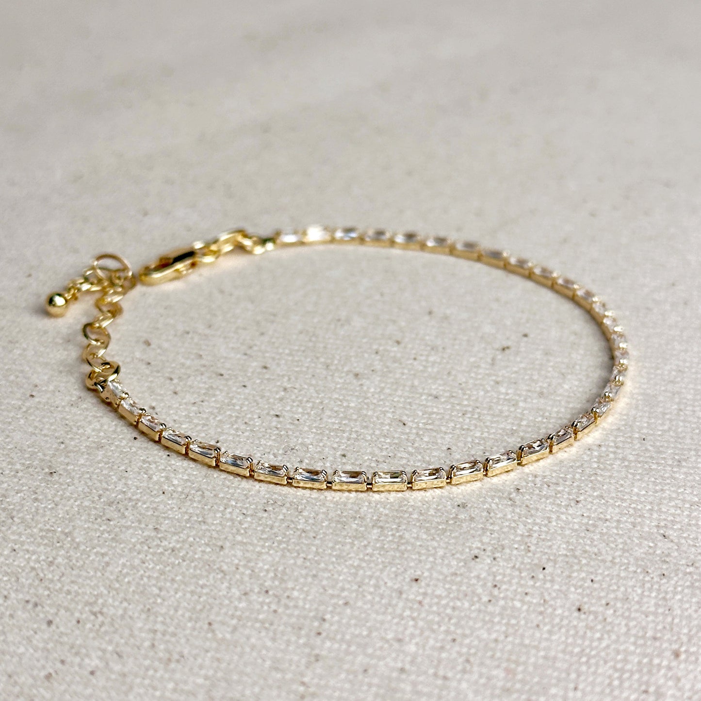 Tennis Bracelet - CZ Baguette Diamond Tennis Bracelet for Women | Luxury