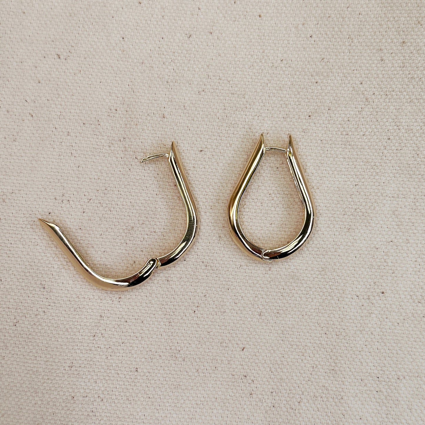 Teardrop Hoop Earrings - Waterproof Statement Jewelry for Women