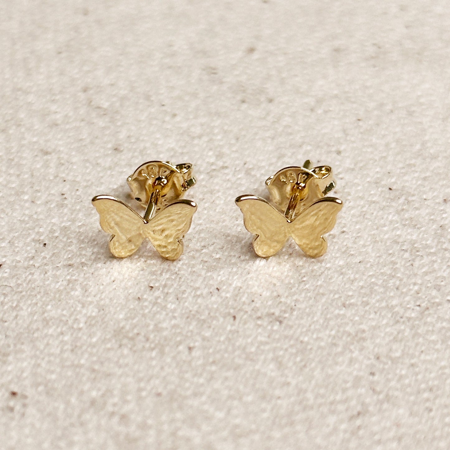 Mini Butterfly Stud Earrings - Dainty Sparkle Earrings for Women
