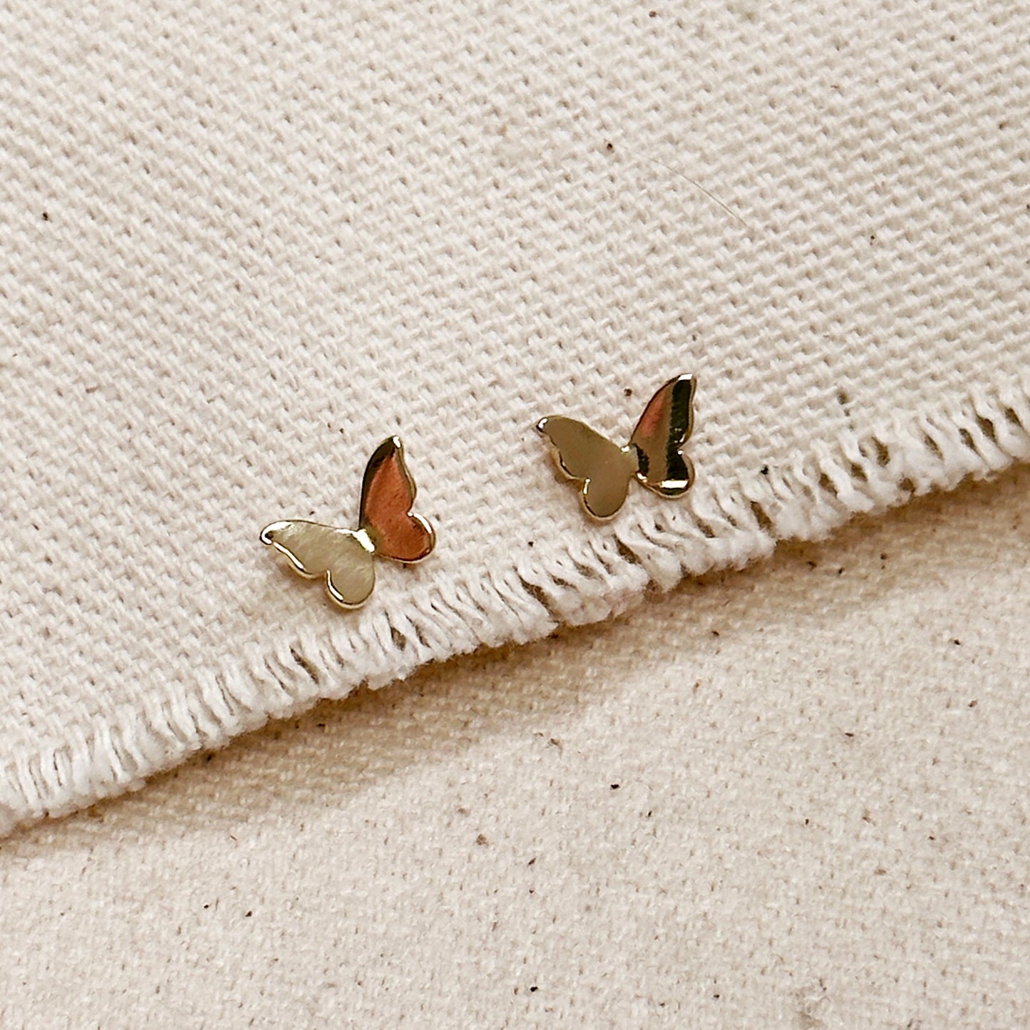Mini Butterfly Stud Earrings - Dainty Sparkle Earrings for Women