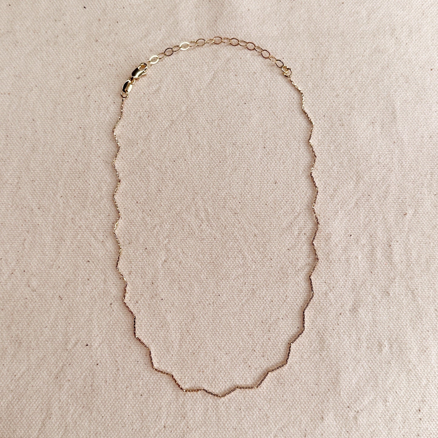 Zig Zag Choker Necklace for Women | Adjustable Gold Choker | Trendy Statement Choker