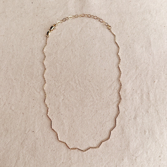 Zig Zag Choker Necklace for Women | Adjustable Gold Choker | Trendy Statement Choker