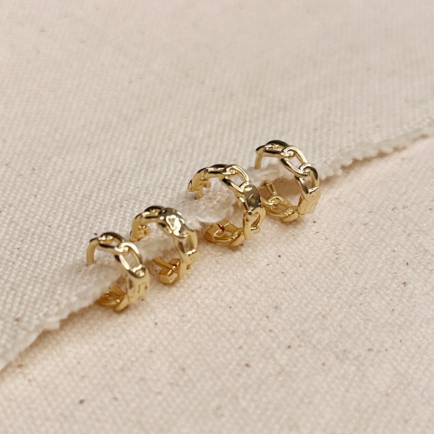 Cuban Clicker Hoop Earrings - Hypoallergenic & Water Resistant