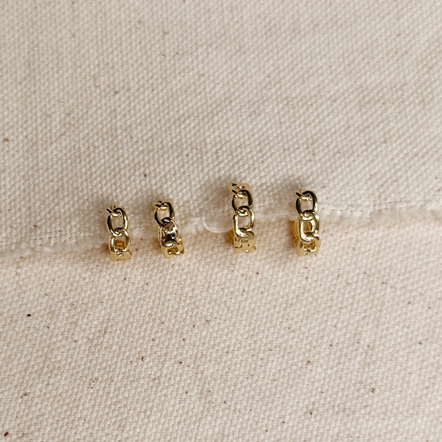 Cuban Clicker Hoop Earrings - Hypoallergenic & Water Resistant