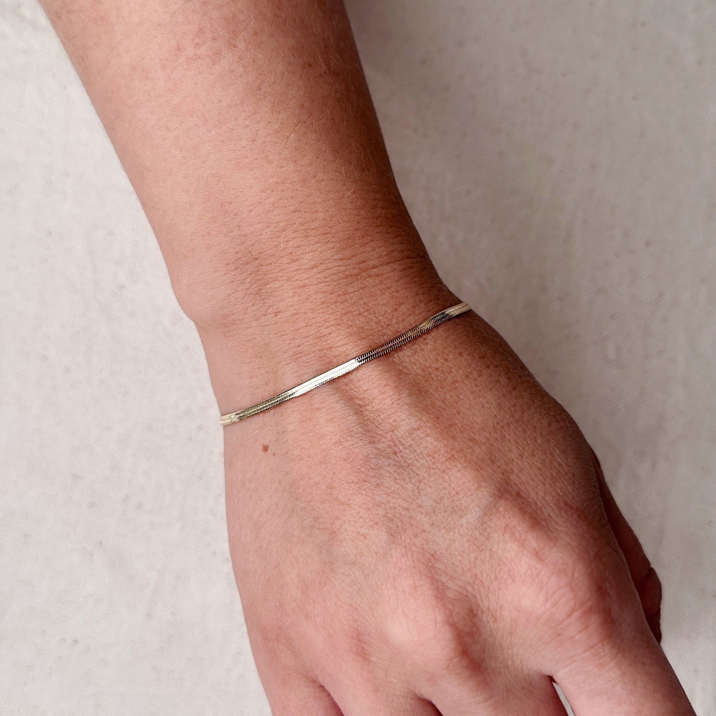 Chunky Herringbone Bracelet | Thick 2mm Chain Bracelet | Vintage Style Gold Bracelet | Luxury Layering Bracelet
