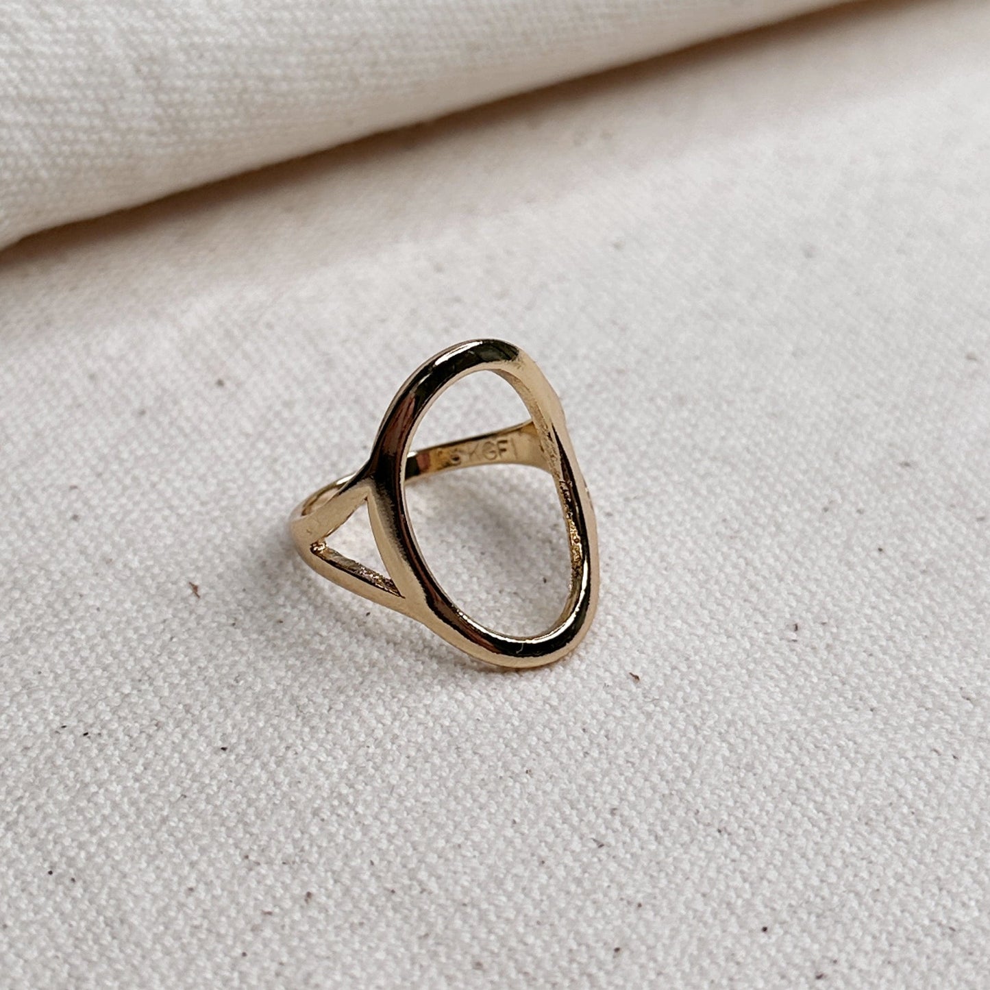 Oval Ring for Women - Geometric Statement Ring | Hypoallergenic Waterproof Jewelry