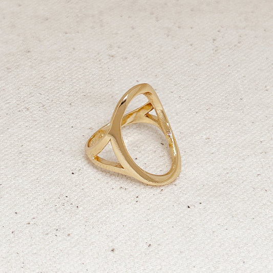Oval Ring for Women - Geometric Statement Ring | Hypoallergenic Waterproof Jewelry