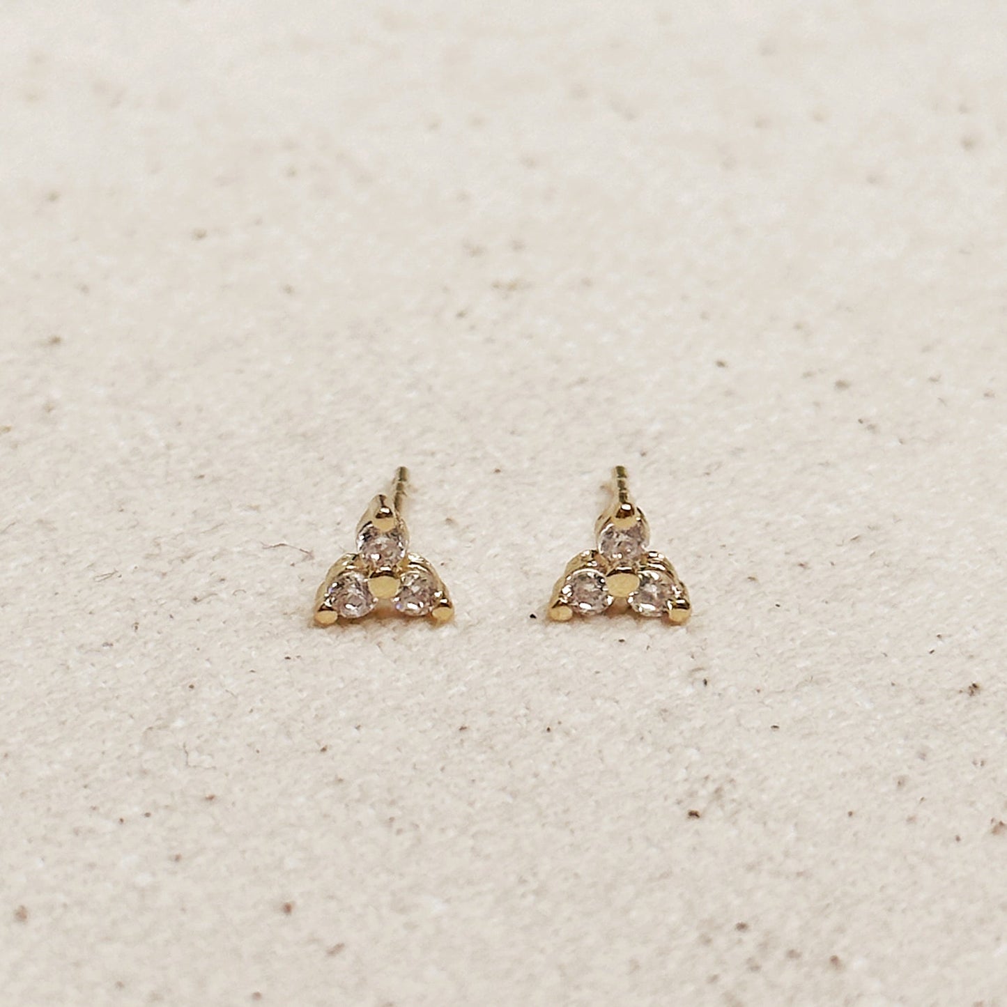 Mini Flower CZ Stud Earrings