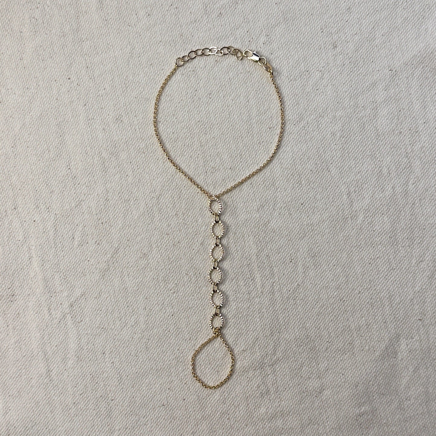 Diamond Cut Hand Chain Bracelet for Women - Adjustable Finger Ring Chain | Statement Body Jewelry