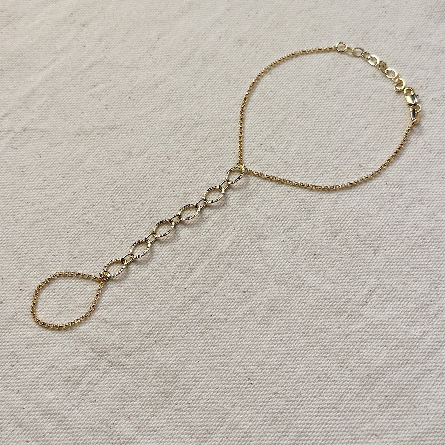 Diamond Cut Hand Chain Bracelet for Women - Adjustable Finger Ring Chain | Statement Body Jewelry
