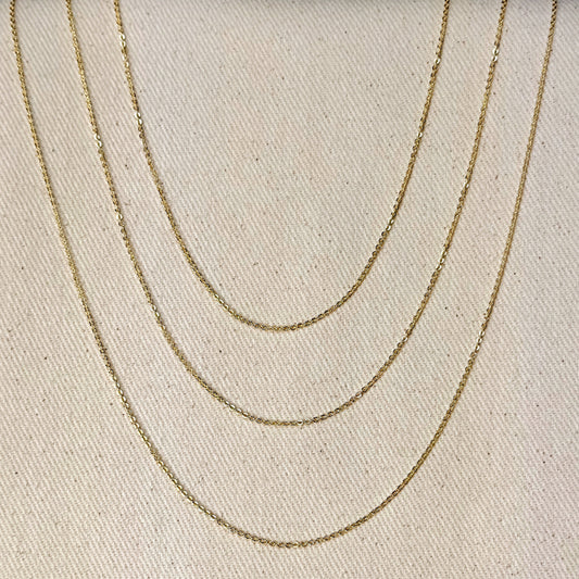 Cable Chain Necklace - Classic 1.45mm Chain for Women