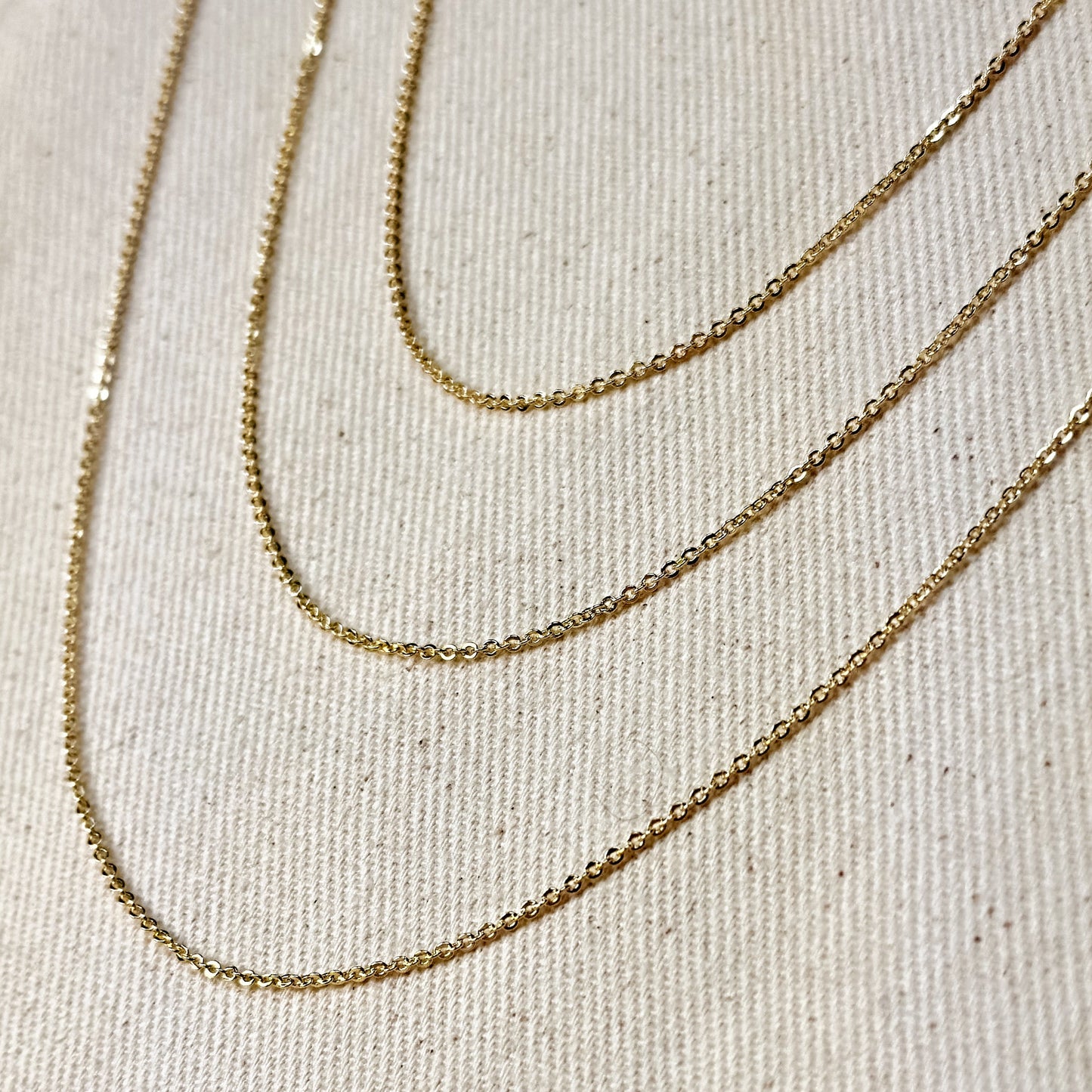 Cable Chain Necklace - Classic 1.45mm Chain for Women