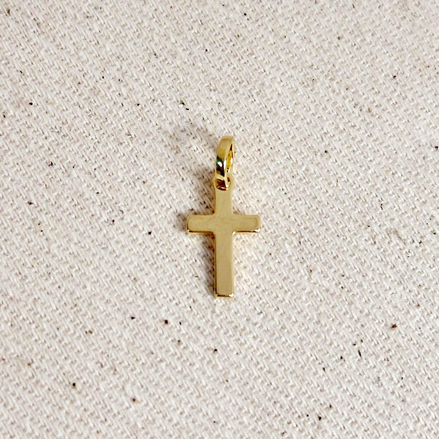 Mini Cross Pendant for Women - Small Polished Christian Necklace Charm