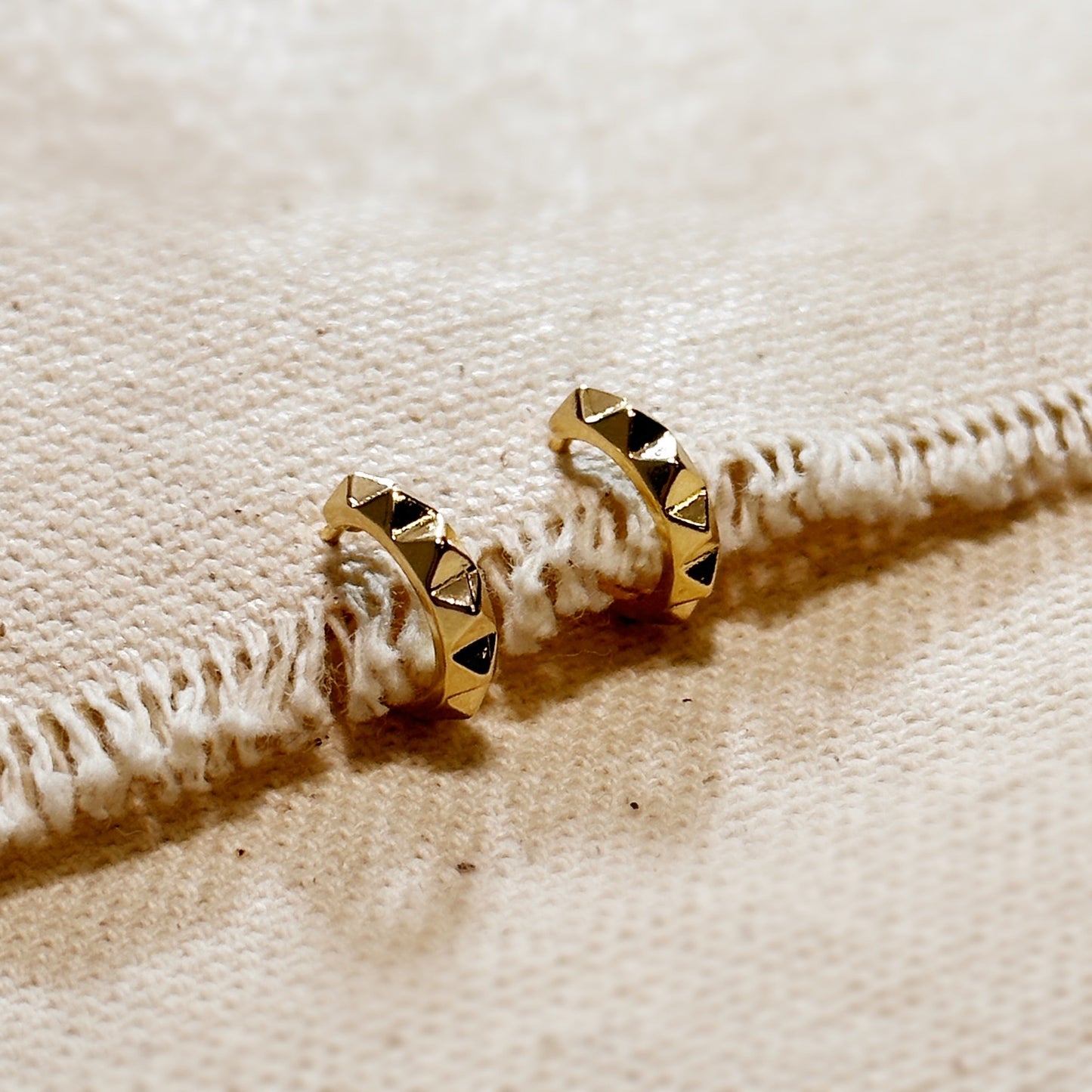 Spiked C-Hoop Earrings for Women | Edgy Modern Hoops | Unique Spike Detail Earrings