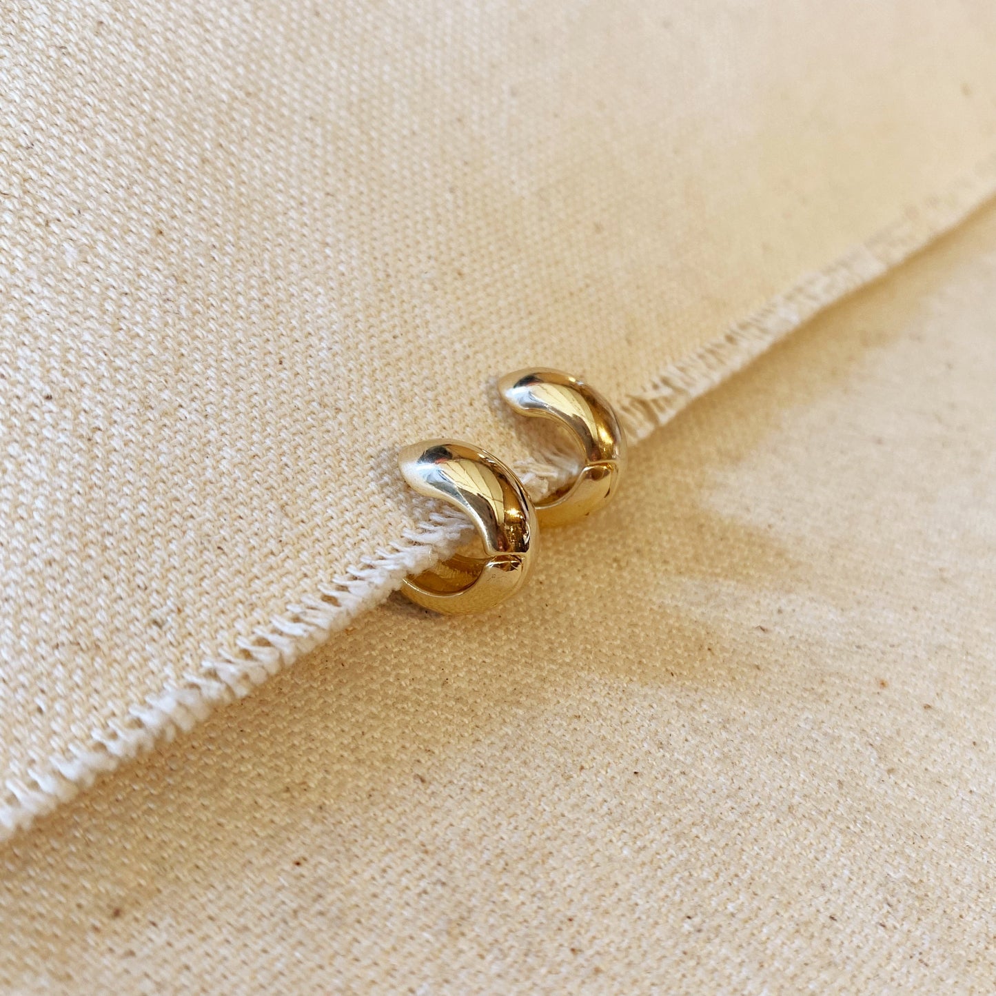 Chunky Huggie Hoop Earrings | Small Hoop Earrings for Women | Delicate Statement Hoops | Hypoallergenic Jewelry