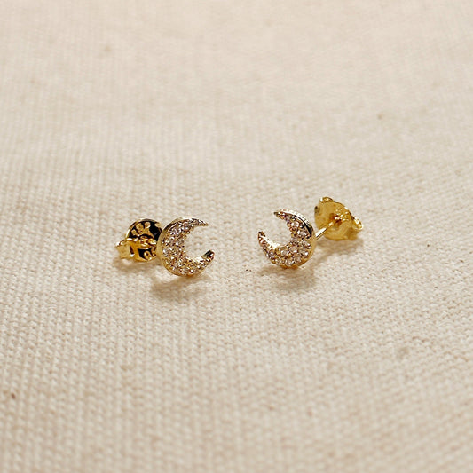 Mini Crescent Moon Stackable Earrings