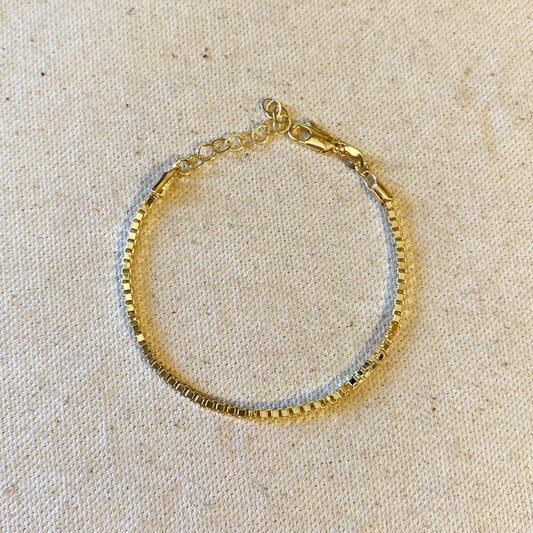 Chain Bracelet 2mm - Thick Chunky Gold Bracelet for Women