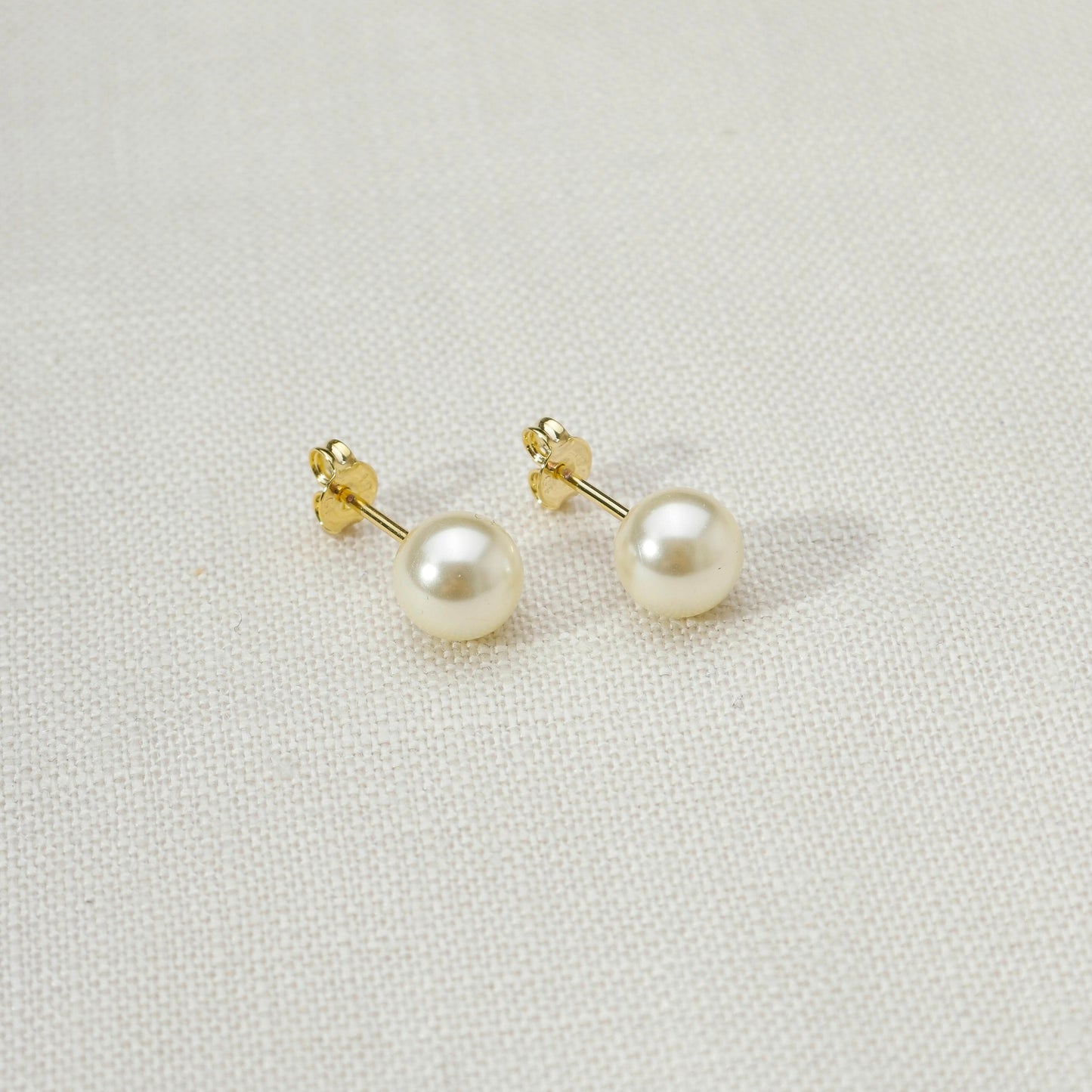 Pearl Stud Earrings for Women - 6mm Korean Pearl Studs