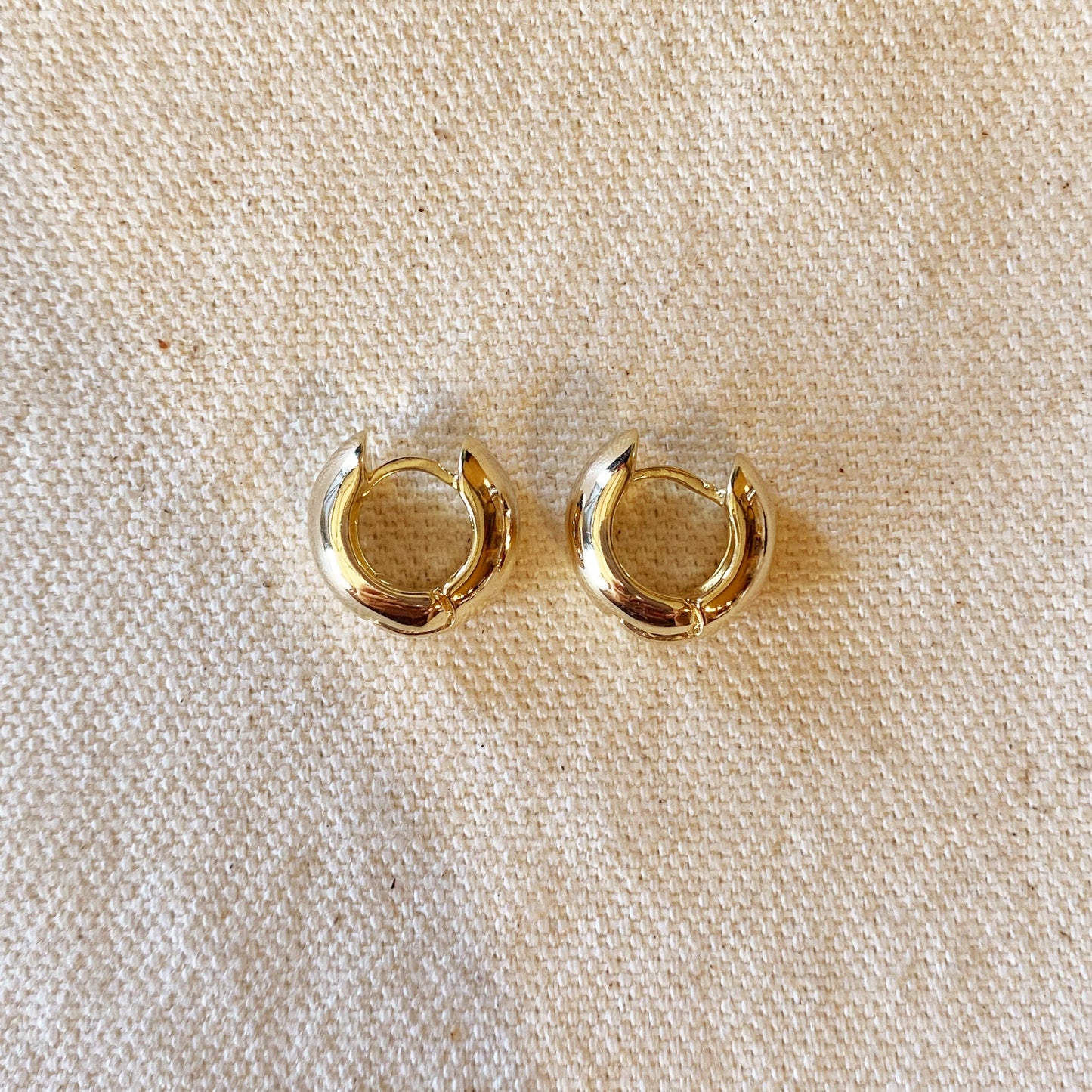 Chunky Huggie Hoop Earrings | Small Hoop Earrings for Women | Delicate Statement Hoops | Hypoallergenic Jewelry