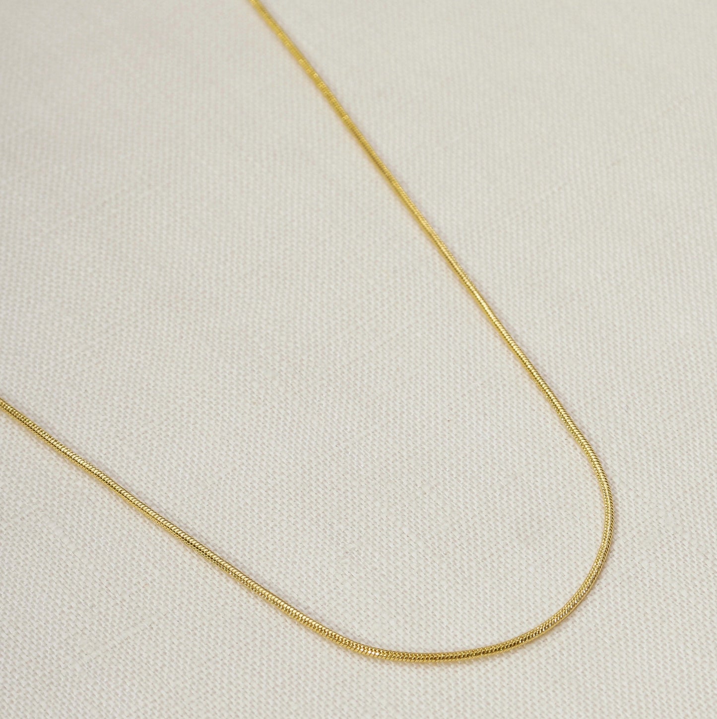Snake Chain Necklace - Delicate 1.2mm Layering Chain for Women