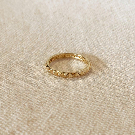 Spiked Band Ring for Women - Minimalist Stackable Ring