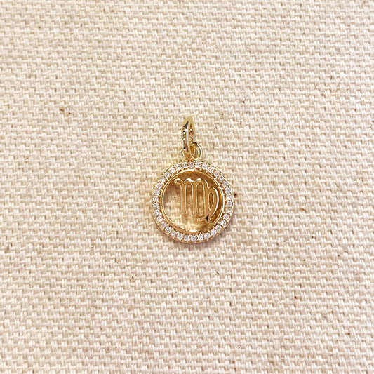 Virgo Zodiac Pendant - Mini Constellation Necklace Charm for Women | AAAAA CZ Crystals
