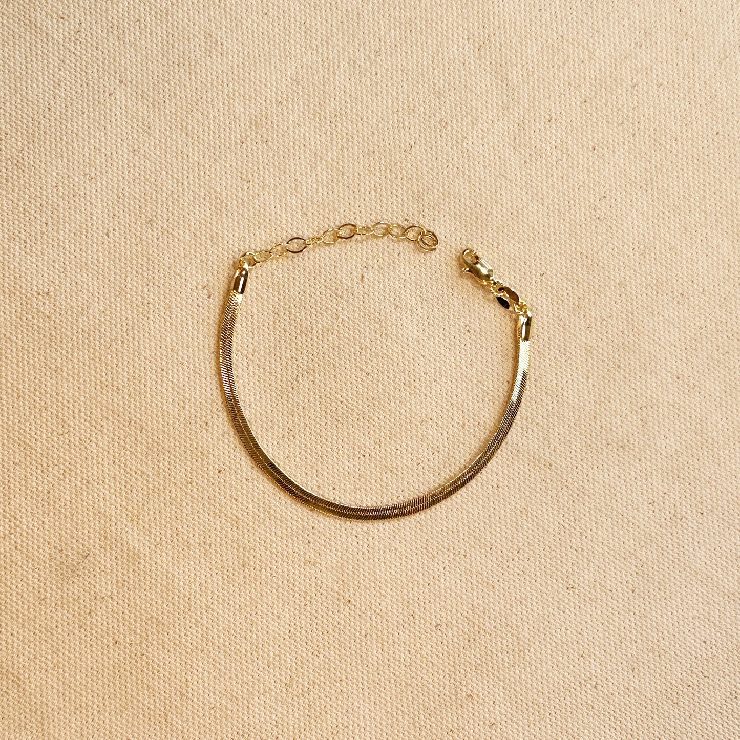 Herringbone Bracelet - 3mm Thick Chain Bracelet for Women | Waterproof Statement Jewelry