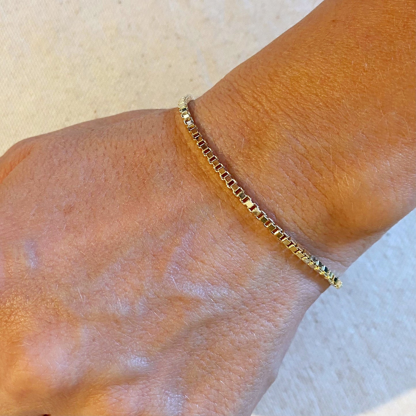 Chain Bracelet 2mm - Thick Chunky Gold Bracelet for Women