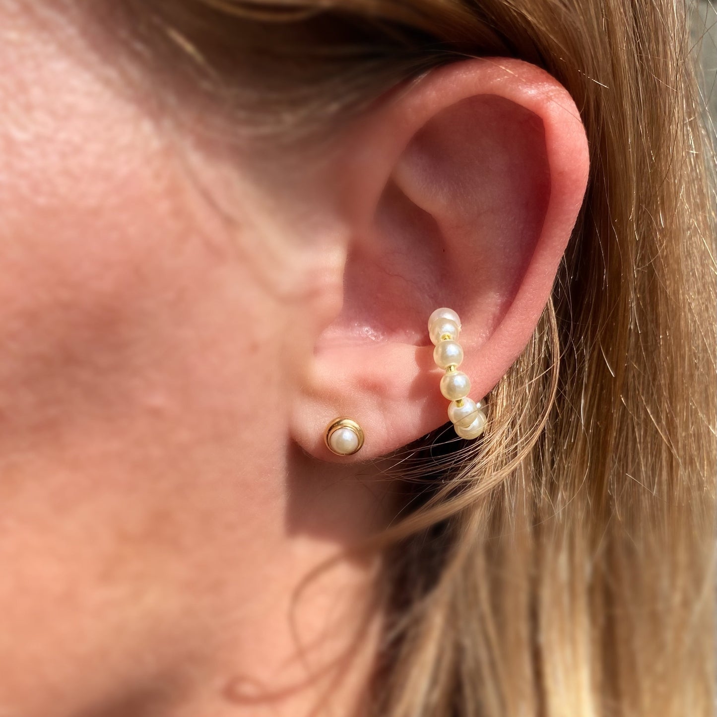 Pearl Ear Cuff for Women - No Piercing Required | Simulated Pearl Jewelry