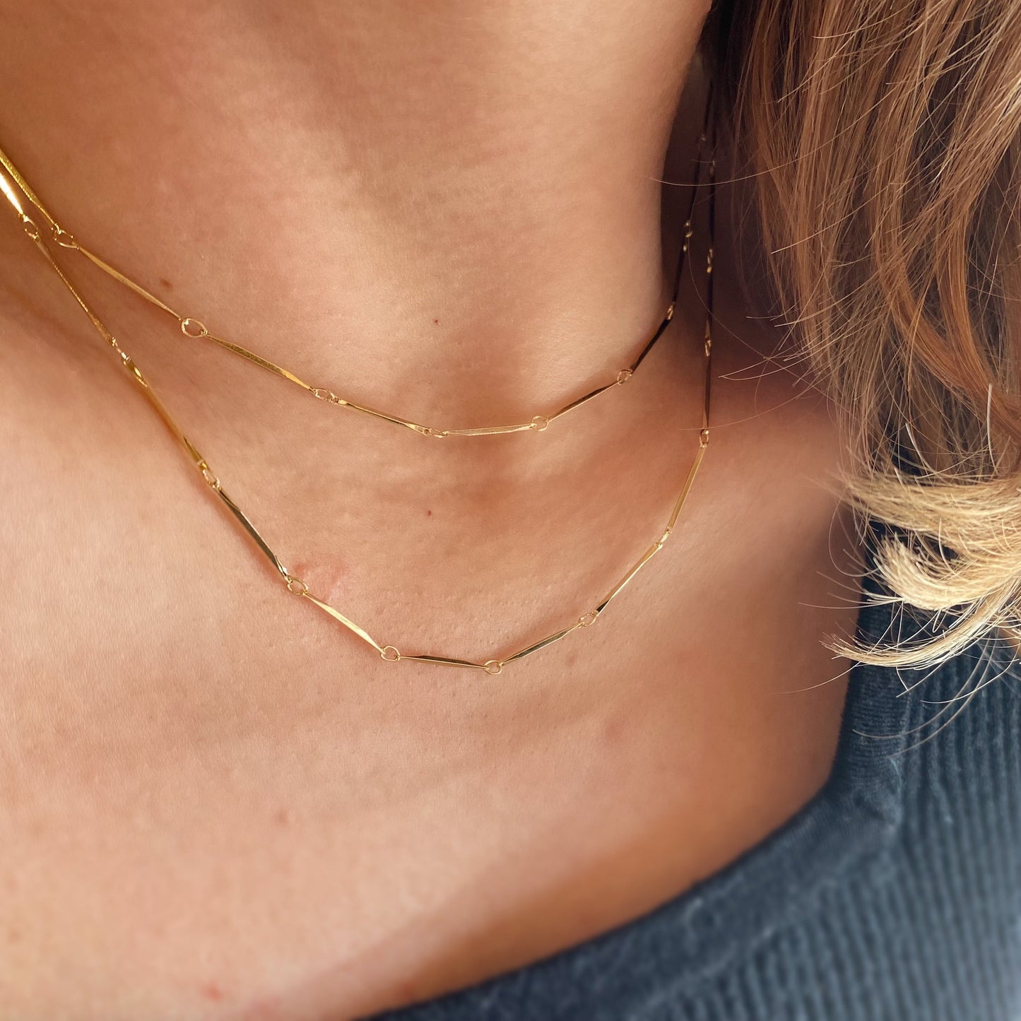 Delicate Curb Chain Necklace - Dainty Layering Jewelry for Women