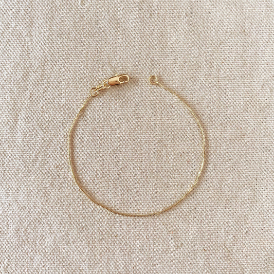 Delicate Box Chain Bracelet - Minimalist Everyday Jewelry for Women