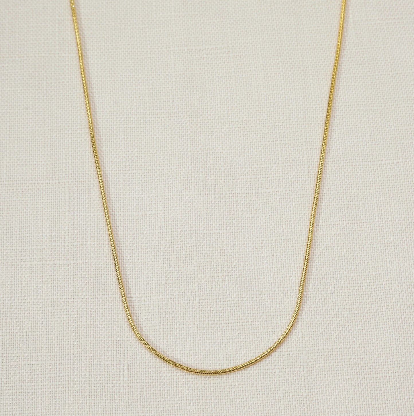 Snake Chain Necklace - Delicate 1.2mm Layering Chain for Women