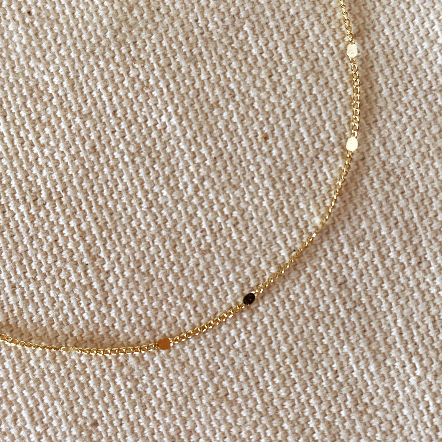 Dainty Curb Bracelet | 1mm Spaced Beaded Chain | Delicate Layering Bracelet | Minimalist Gold Bracelet