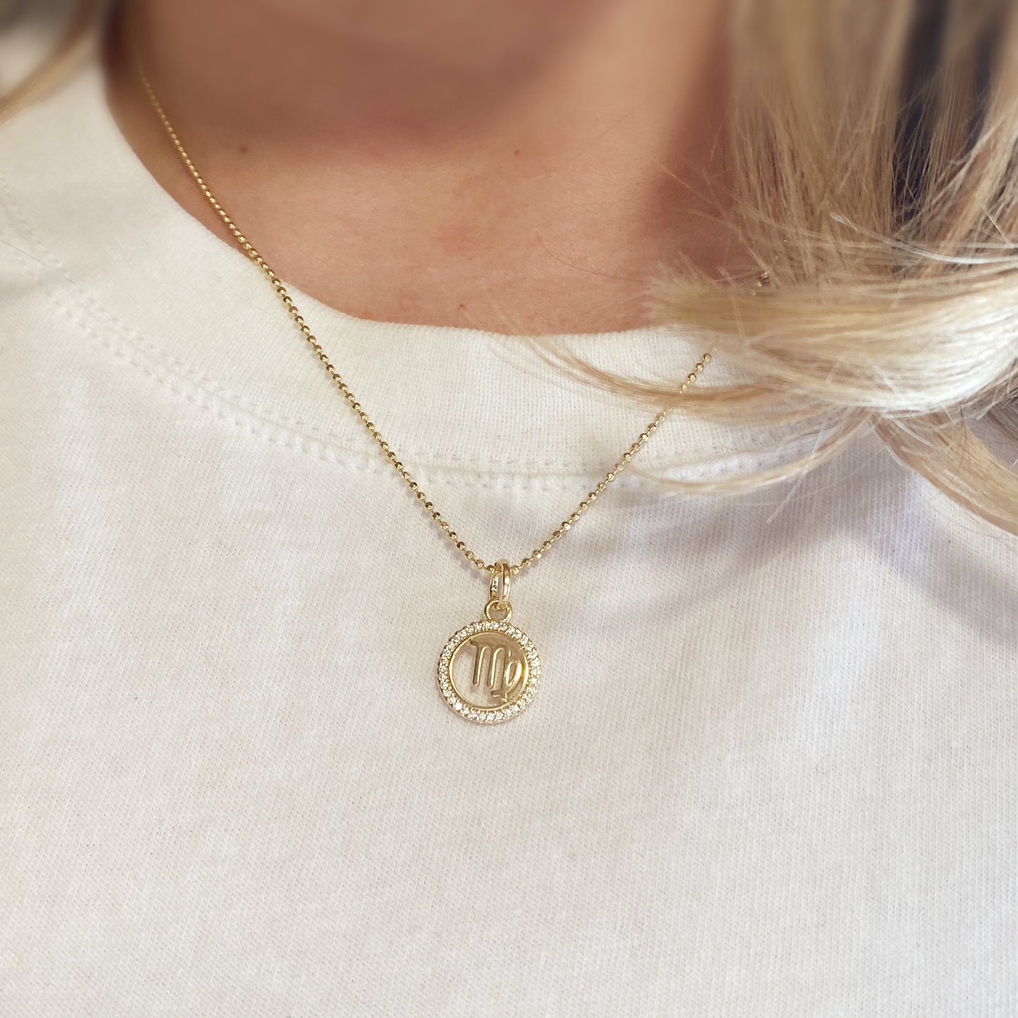 Virgo Zodiac Pendant - Mini Constellation Necklace Charm for Women | AAAAA CZ Crystals