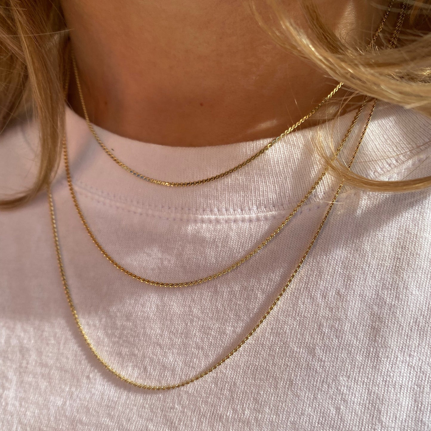Delicate Chain Necklace - Ultra Thin Layering Chain for Women