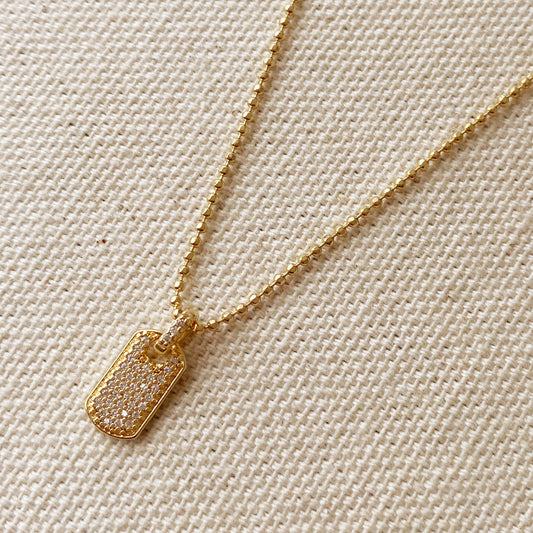 Mini Dog Tag Necklace - Dainty Personalized Pendant for Women